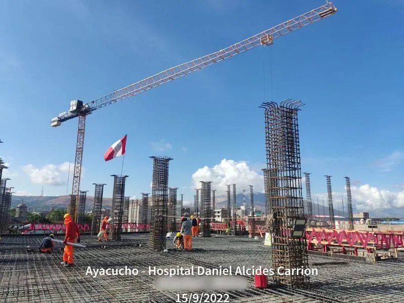 Hospital Daniel Alcides Carrión · Encofrado de techo